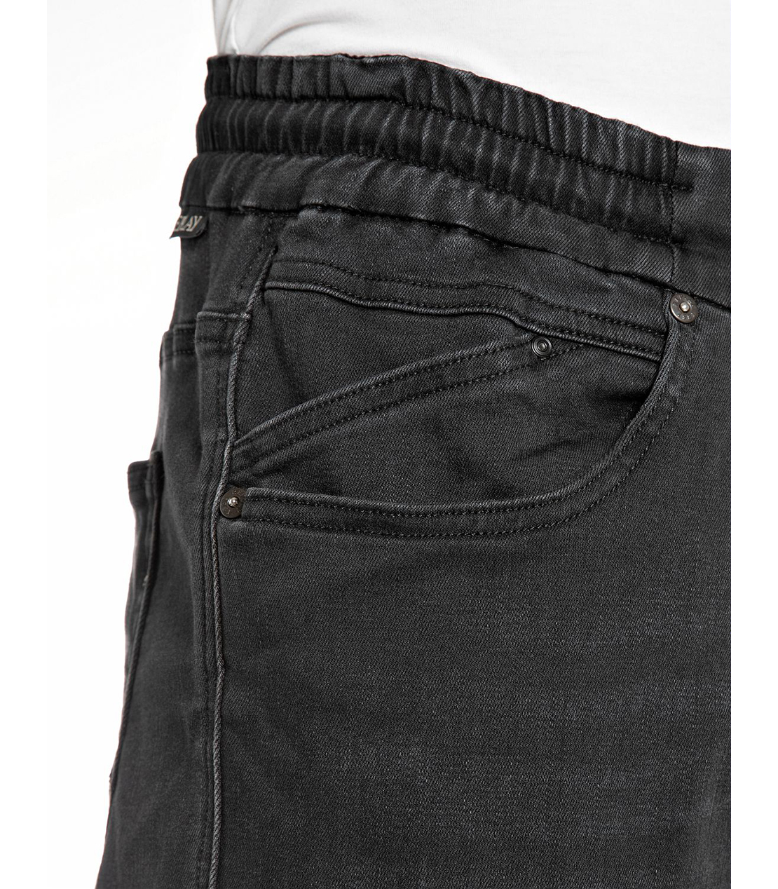 リラックステーパードLANNY X-Lite ストレッチデニム 詳細画像 ブラック 7